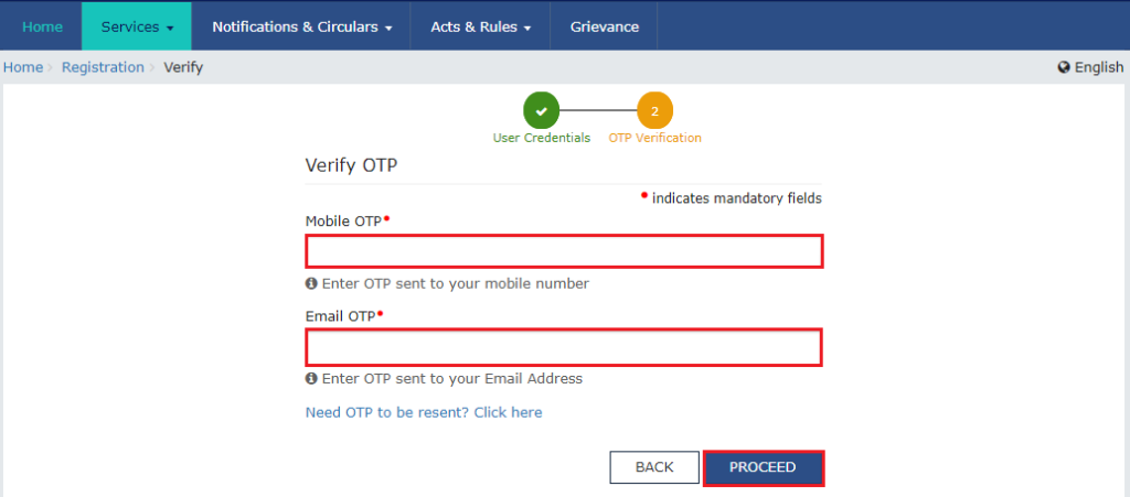 New GST Registration step 3