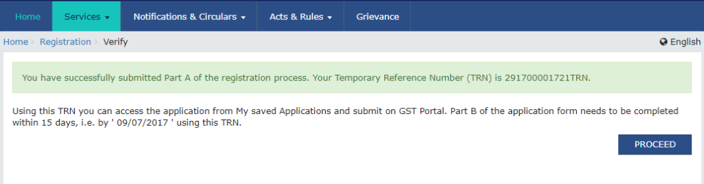 GST Registration procedure step 4