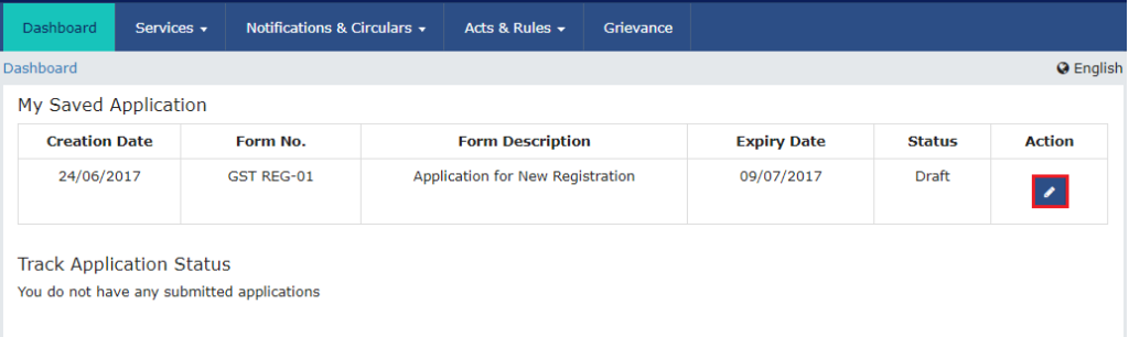 GST Application Step 7