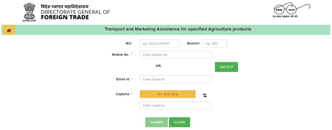 Insert the details to open new form- Transport and Marketing Assistance (TMA) Scheme