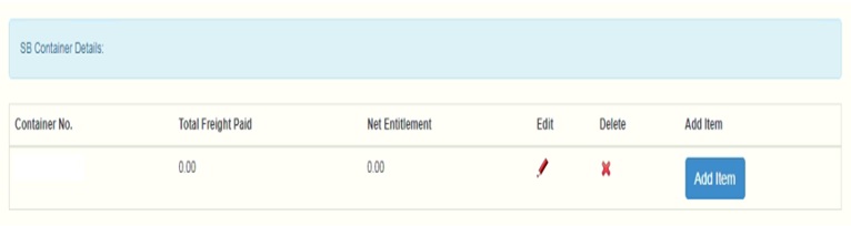 Sea Shipment Export details (1) - Transport and marketing assistance (TMA) Scheme