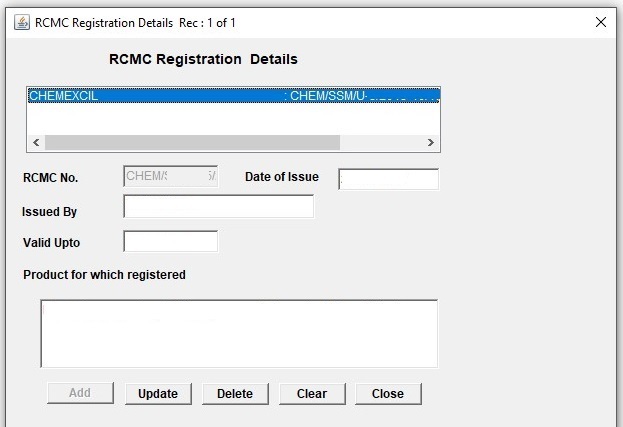 epcg license online application 2020- RCMC details