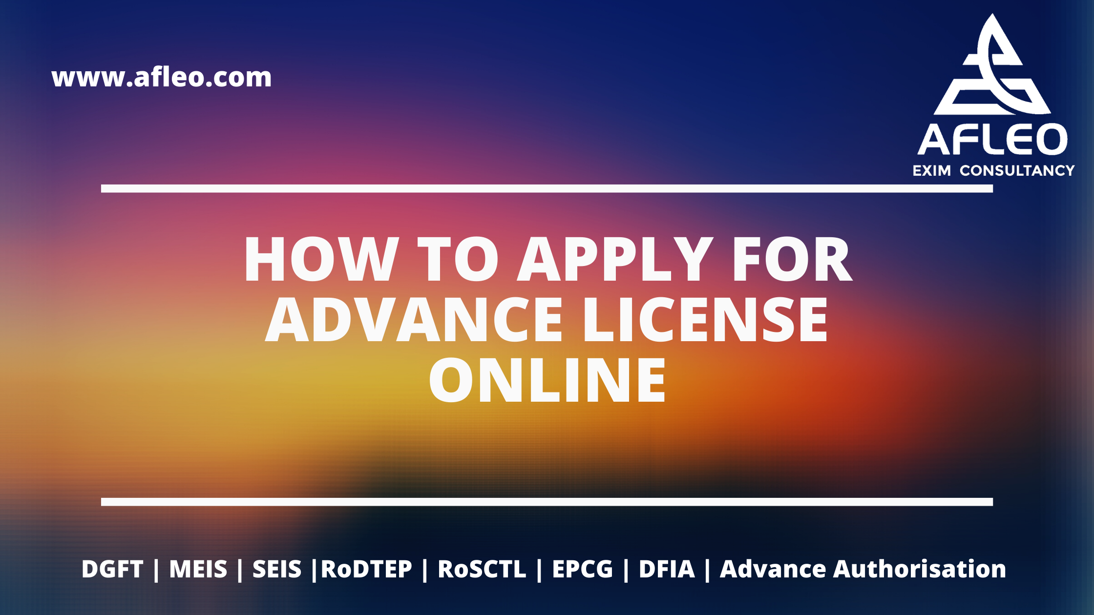 How to apply for Advance Authorisation Online