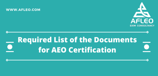 documents required for AEO application