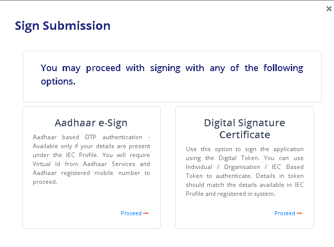 Redemption/Closure of Advance Authorisation