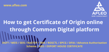 Certificate of Origin (CoO)