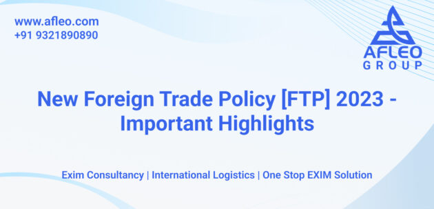 New Foreign Trade Policy [FTP] 2023