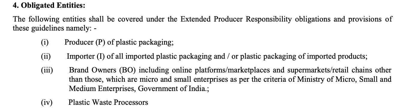 Obligated Entities to get EPR Registration for Plastic Waste